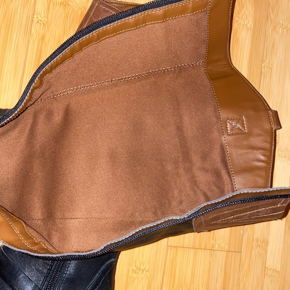Franco Sarto Leather Corbeit 2 Black/Brown Knee High Riding Boots size 6M - Picture 13 of 16